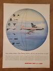 Original Vintage 1950's 1958 Print Ad Boeing 707 and 727 Jetliners Plane 