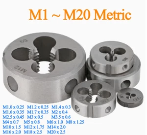 Metric M 1-M20 Thread Cutting Die Round Threading Dies M2 M3 M4 M5 M6 M8 M10 M12 - Picture 1 of 10