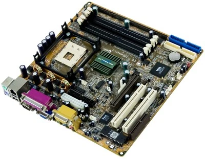 Shuttle MV42V1.3 Via P4M266 PGA478 2x DDR 2x Sdram AGP 2x PCI Cnr Matx Mainboard - Image 1 of 2
