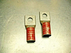 QTY 2 - BURNDY N150 3/0 STR CU Cu Adaptor Plugs ORANGE DIE 14 or 101 New - Picture 1 of 3