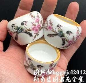3 Pcs Ceramic Cup Chinese Bird Cage Dish Food Water Bowl Feeding Accessories - Picture 1 of 3