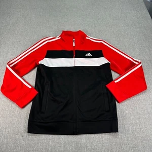 Adidas Track Jacket Boys Large 14-16 Color Block 3 Strips Athletic - Picture 1 of 7