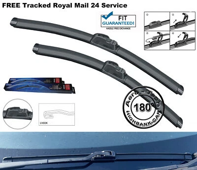 AERO FLAT WINDSCREEN WIPER BLADES PEUGEOT 106 91-04 - Image 1 of 4