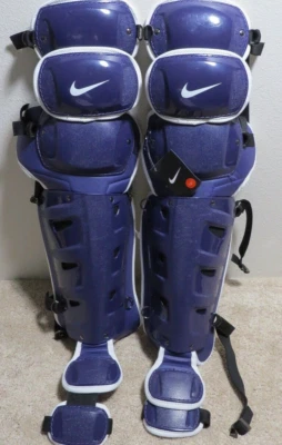Nike Pro Vapor Baseball Purple White Catchers Leg Guards CT3317-525 16" - Image 1 of 4