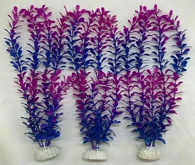 (9 Pack) 11" Artificial Aquarium Plant Plastic Decoration - Fast Shipping! - Image 1 of 2