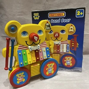 Vintage Retro Matchbox Big Band Musical Bear Toy Toddler Baby Rare Activity Box - Picture 1 of 4