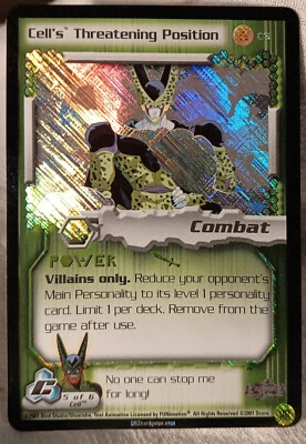 Cell's Threatening Position C6 Holo Foil Rare Score 2001 DRAGON BALL Z TCG - Image 1 of 2