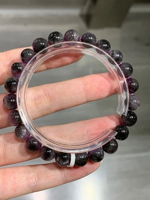 8mm Natural Auralite 23 Crystal Quartz Beads Bracelet AAAA - Image 1 of 2