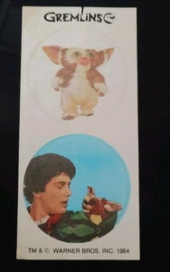 Vintage Aufkleber Gremlins Gizmo Sticker Mod Vintage 80er Warner Bros 1984 - Bild 1 von 2