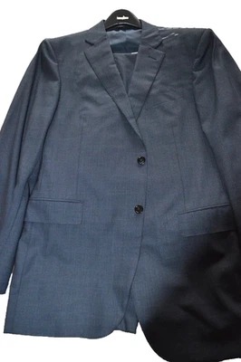 $2,9k новый с Ярлыками ERMENEGILDO ZEGNA синий микро чек мужской 46L eu56 2 шт. тонкий шерстяной костюм  - Изображение 1 из 4