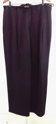 Pantalones de vestir Due Per Due negros 100 % seda talla grande 20W Foto 1 de 3