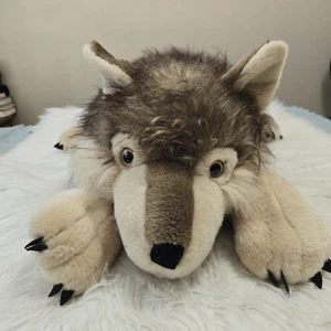 WILD REPUBLIC Timber Wolf Realistic Plush Stuffed Animal 40” Jumbo XL Toy - Picture 1 of 13