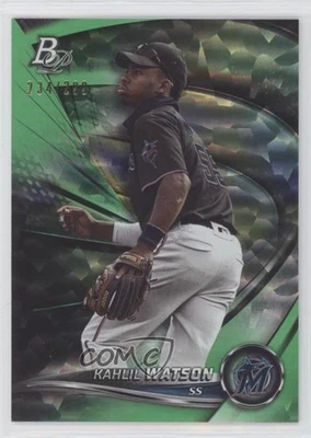 2022 Bowman Platinum Top Prospects Emerald Ice Foilboard /299 Kahlil Watson - Image 1 of 2