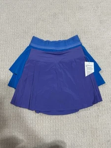 Lululemon Skirt Bundle NWT/NWOT Court Rival Skirt Side Pleat Skirt Blue Purple 2 - Picture 1 of 13
