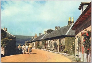 Vintage Postcard Luss Village Dunbartonshire Scotland Cottages Scene - Picture 1 of 2
