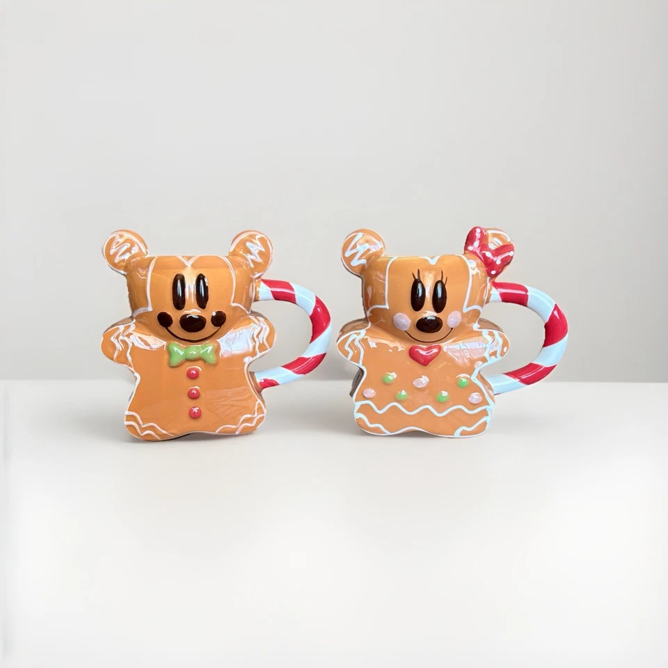 Новый DISNEY Микки Минни-Маус 3D пряники коллекционный праздник Рождество кружки комплект - Изображение 1 из 4