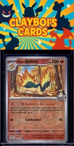 Ethan's Quilava SV10: Destined Rivals Pokemon 033/182 Reverse Holo NM+ - Picture 1 of 2