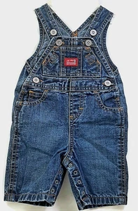 Old Navy Baby Y2K Denim Bib Overalls Snap Leg Closure Blue 100% Cotton 0-3 Month - Picture 1 of 15