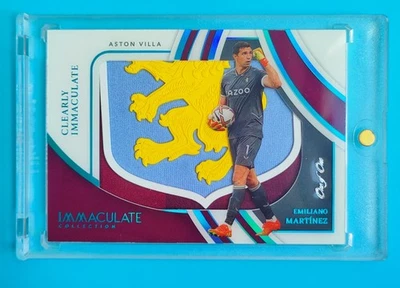 2022-23 Panini Immaculate Soccer Emiliano Martinez Clearly Immaculate Patch 1/1 - Image 1 of 2