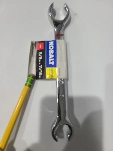 Flare Nut Open End Wrench Kobalt 5/8-in x 11/16-in 6-Point Standard (SAE) - Picture 1 of 10