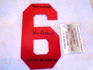 Leo Cardenas 2013 Show signierte Reds Trikotnummer nur - kommt mit datiertem Showzertifikat - Bild 1 von 2