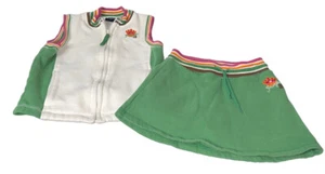 Children’s Place Girls Zip Vest & Skort Set Size 5 Green Princess Sweatshirt  - Picture 1 of 13