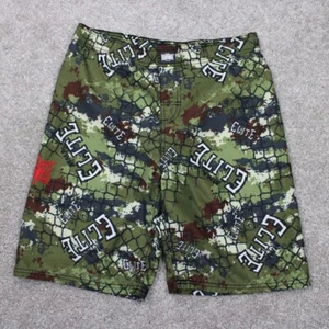 MMA Elite Shorts Mens Medium Green Lined Wrestling Y2K Wrestling w/ 9" inseam - Picture 1 of 11