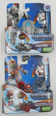Transformers TERRAN TWITCH & MEGATRON EarthSpark 1-Step Flip Changers NEW - Image 1 of 4