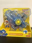 IMAGINEXT DC WONDER WOMAN FIGURE & INVISIBLE JET FISHER PRICE 2013 (UNOPENED)
