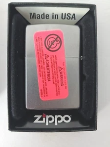 Zippo Lighter Plain Brushed Chrome Marked H 16, New in Box - Picture 1 of 10
