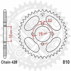New JT Rear Sprocket 37/428 For Suzuki GN 125 - Picture 1 of 7