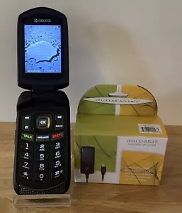 SPRINT Kyocera DuraXTP E4281 Black PTT 3G Rugged Camera Flip Phone 2569 - Picture 1 of 8