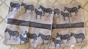 "2 fundas de almohada de sofá africanas con patrón de cebra 16""x16""" - Imagen 1 de 1