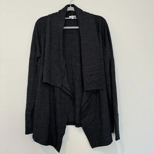 Splendid Open Waterfall Cardigan Sweater Black Medium - Picture 1 of 8