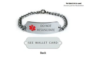 Pulsera de alerta de identificación médica NO RESUCITES. Tarjeta médica gratuita. - Imagen 1 de 7