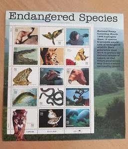 US #3105 Full Mint Sheet - Endangered Species Commemorative Issue - 32 cent MNH - Picture 1 of 1