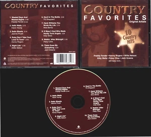CD COUNTRY FAVORITES FREDDY FENDER KENNY ROGERS WILLIE NELSON JACK GREENE - Picture 1 of 1
