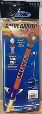 ESTES EGG SPACE CRATER FLYING MODEL ROCKET KIT Beginner EST7265 NEW - Image 1 of 4