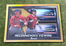 2017 BOWMAN DRAFT ROYCE LEWIS/BRENT ROOKER RC VIEWING GOLD REFRACTOR 05/50 Twins