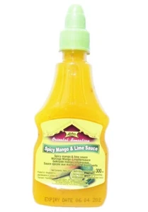 Salsa de limas de mango dulcemente picante limón 300 ml botella de dispensador salsa de mango - Imagen 1 de 2
