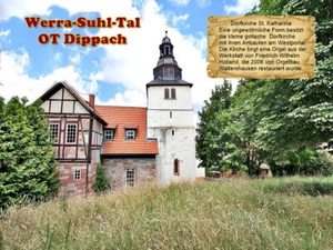 Werra-Suhl-Tal OT Dippach Dorfkirche St.Katharina Thüringen 1682 - Bild 1 von 2