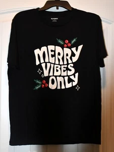 Old Navy Merry Vibes Only T-Shirt Size M - Picture 1 of 4