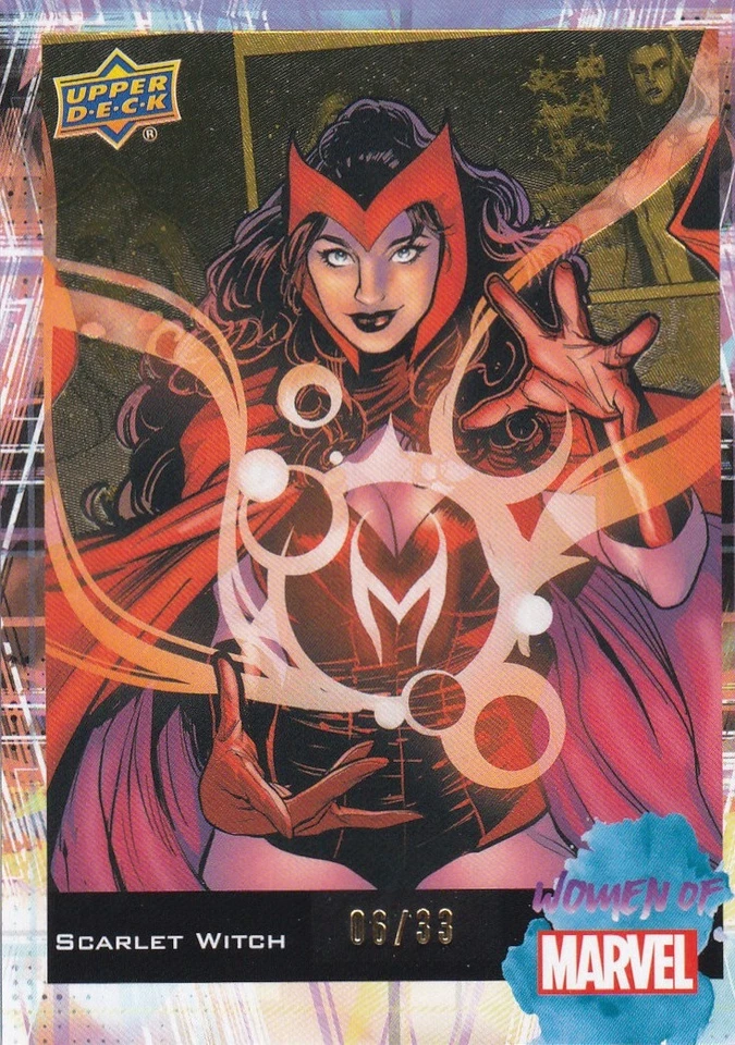 2024 Upper Deck Women Of Marvel Gold Parallel Card 14 Scarlet Witch RARE! 06/33 - Image 1 of 1