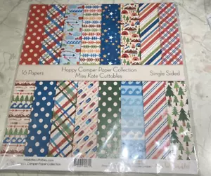 Happy Camper Scrapbook Collezione Carta Miss Kate Cuttables Monofacciale 16 Pg. - Foto 1 di 3