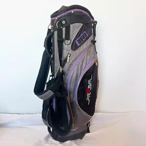 Hunter Prism Womens 7-way Stand Carry Golf Cart Bag Grey Black Purple Ladies - Picture 1 of 23