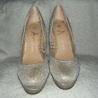 ATMOSPHERE SIZE 3 35.5 WOMENS SPARKLY GOLD COURT SHOES HIGH HEELS PLATFORMS