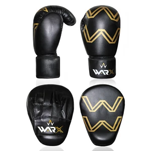 WARX Boxing Gloves and Focus Pads Set Hook & Jabs Mitts Punch Gym Training MMA - Picture 1 of 4