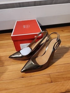 Coach Gold Signature Slingback Pointed Toe Pump Heel Shoe Metallic Women 6.5 - Bild 1 von 11