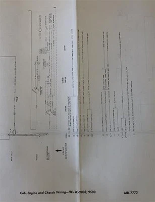1974-1975 GMC Chevy 9000 90 9500 95 Cableado Diagrama Cummins 290 Convencional - Imagen 1 de 3