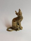 BALD CAT SPHYNX  MEDIUM SIZE BRASS-BRONZE FIGURE ORNAMENT COLLECTORS